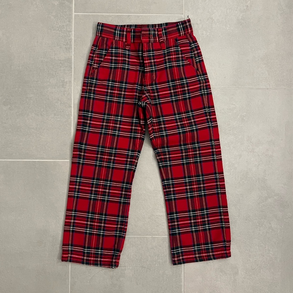 The Beaufort Bonnet Company boys Red tartan Pants size 6